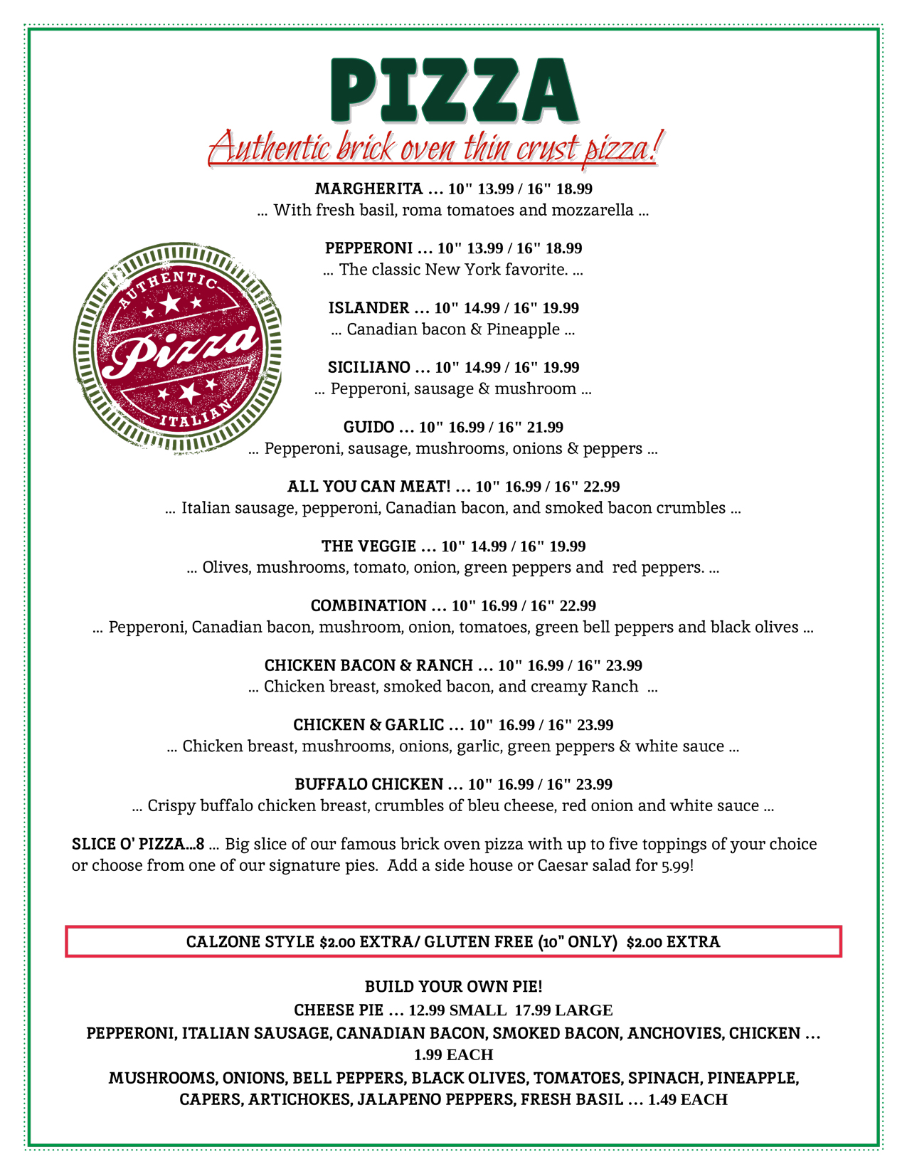 Amici Pizza Sept 2025